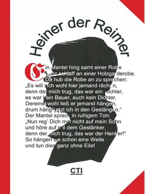 cover image of Heiner der Reimer (1)--Eine Anthologie